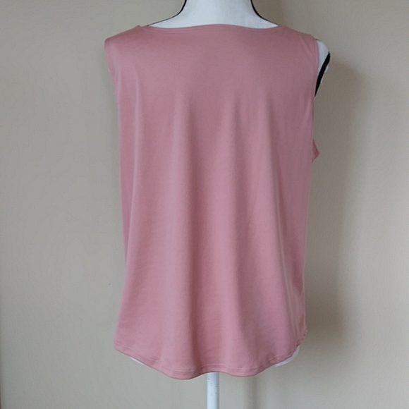 Alfred Dunner Crochet Lace Floral Button Up Blouse w/Tank Top 12 Pink - Picture 10 of 16